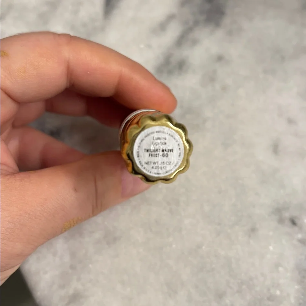 Vintage Borghese Lumina Lipstick in gold tube Twilight Mauve Frost